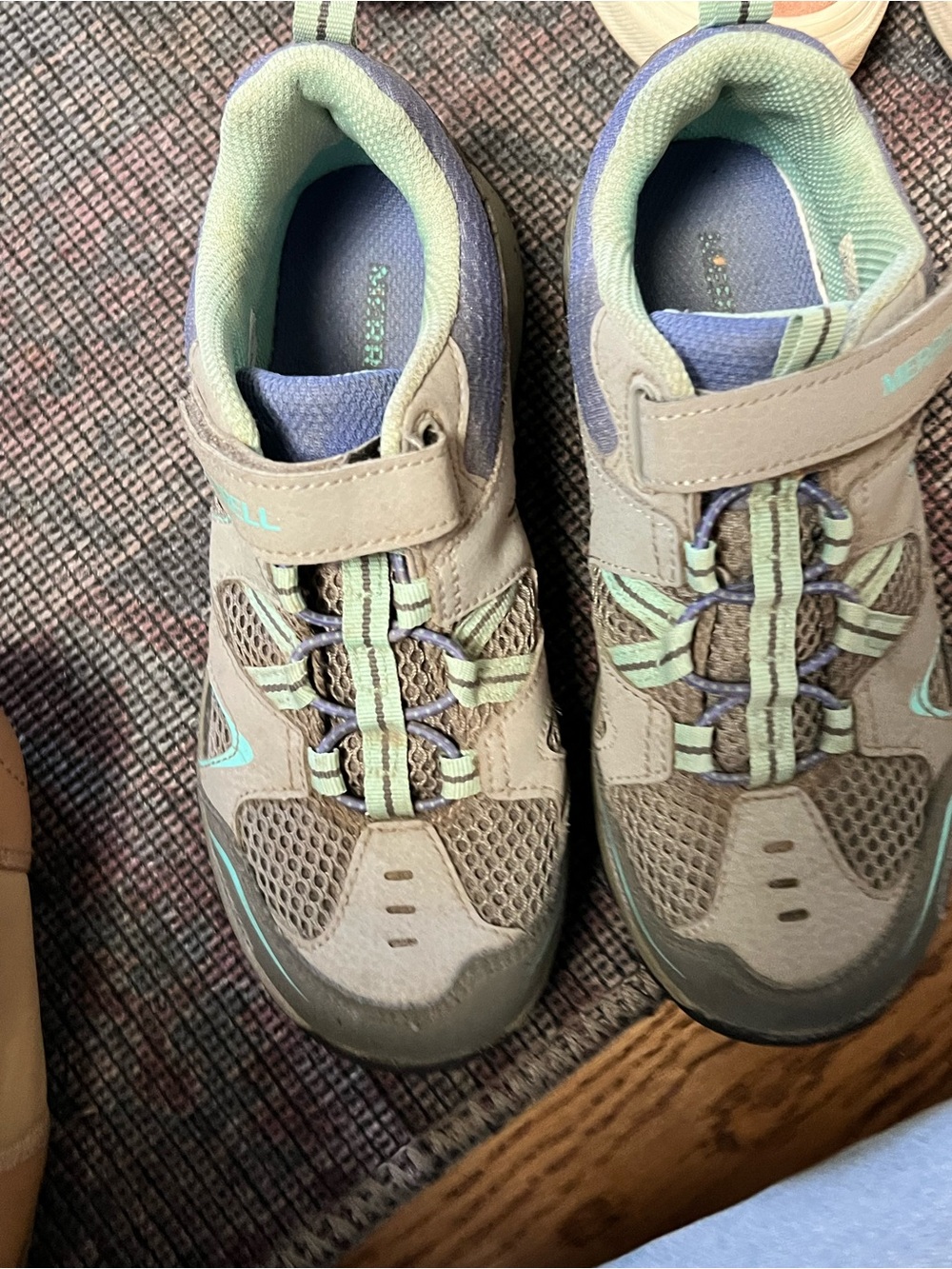 Merrell Olive and Lavender Trail Outsoles